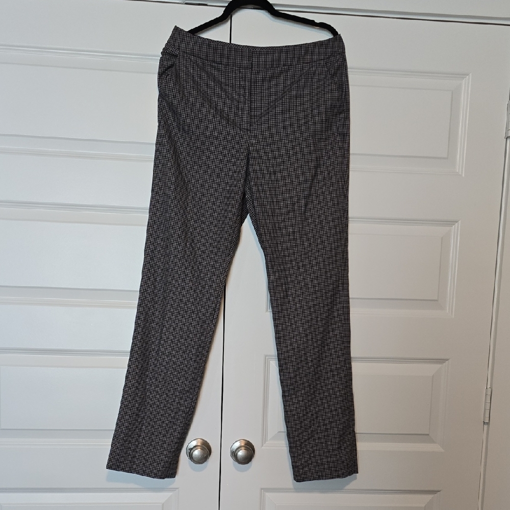 Halogen Black and Gray Checkered Trousers